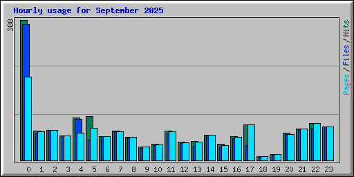Hourly usage for September 2025
