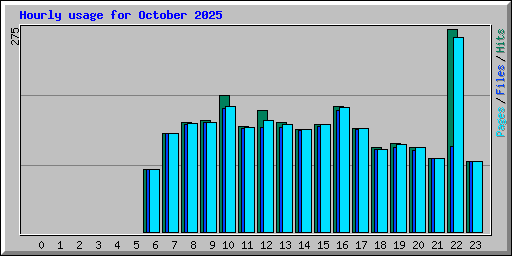 Hourly usage for October 2025