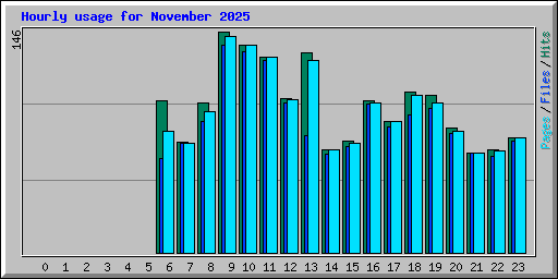 Hourly usage for November 2025